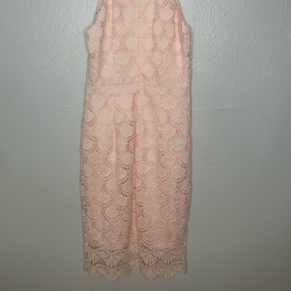 Aqua Blush Lace Spaghetti Strap Dress - Picture 5 of 7